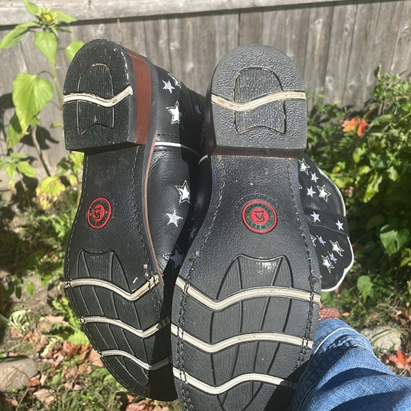 Laredo Stargazer leather western boots with embroidered stars 8.5 medium women - Picture 8 of 16